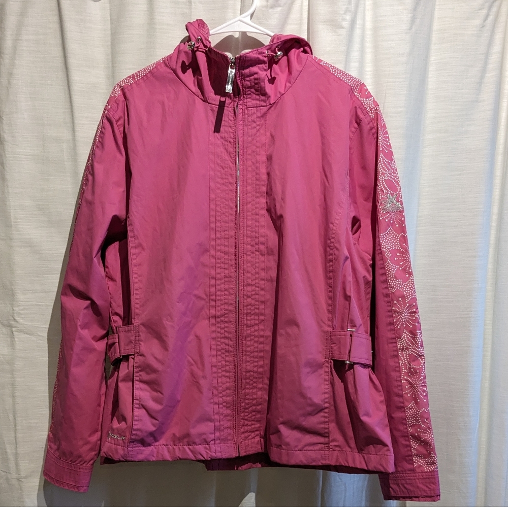 A9 Zeroxposur women's jacket XXL rain repellent shell Pretty Pink W detail